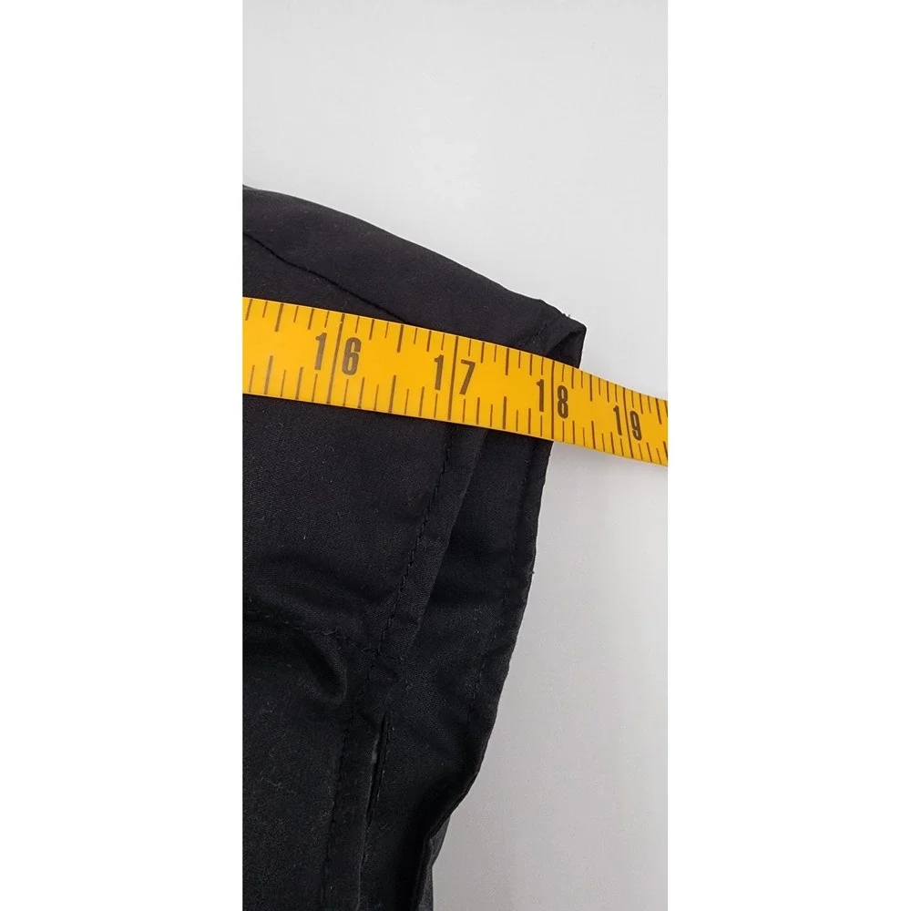 St Johns‎ Bay Mens Puffer Vest Black Full Snap Pockets Size L Lined Zip Snap